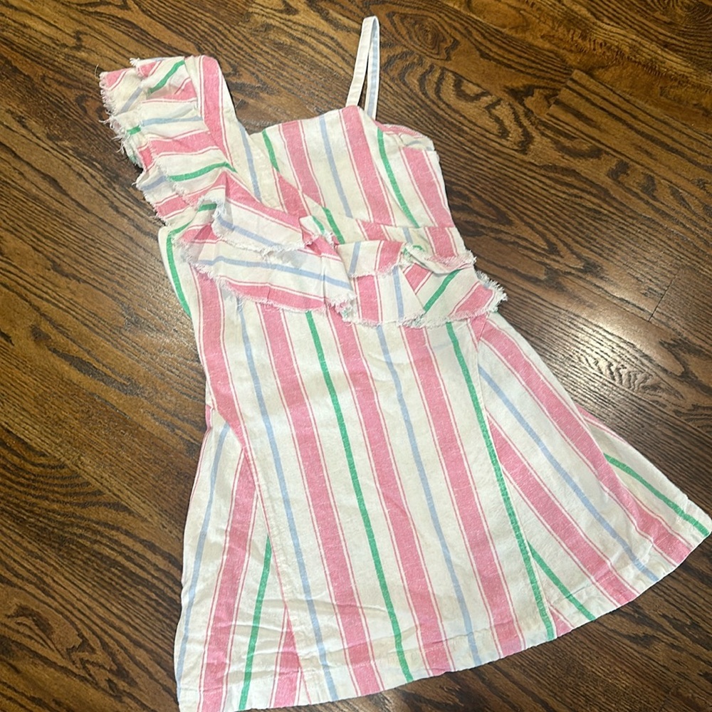 Habitual Girl One Shoulder Linen Dress